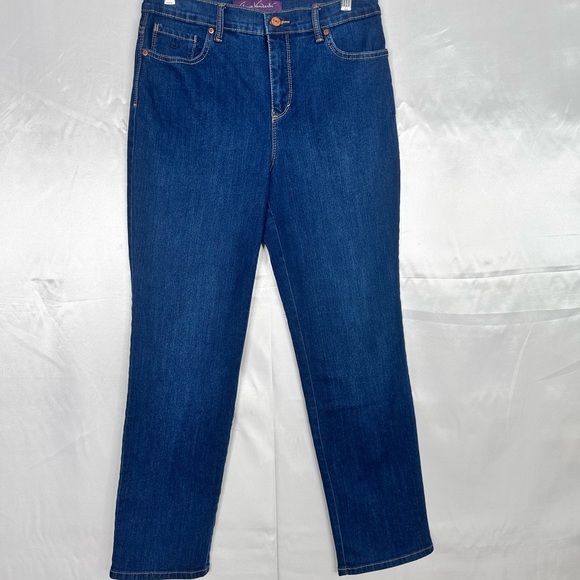 Gloria‎ Vanderbilt Classic Rise Tapered Leg Blue Women's Jeans Size 8P - Picture 14 of 14